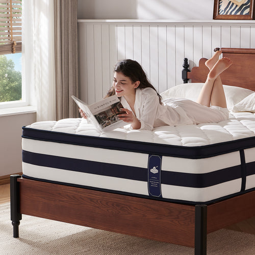 VorBed Mattress, 12 Inch Hybrid Mattress for Cooling and Breathable Sleep, Back Pain Relief, Firm Feel, Certipur-Us Certified, 120-Night Home Trial, Voya Collection