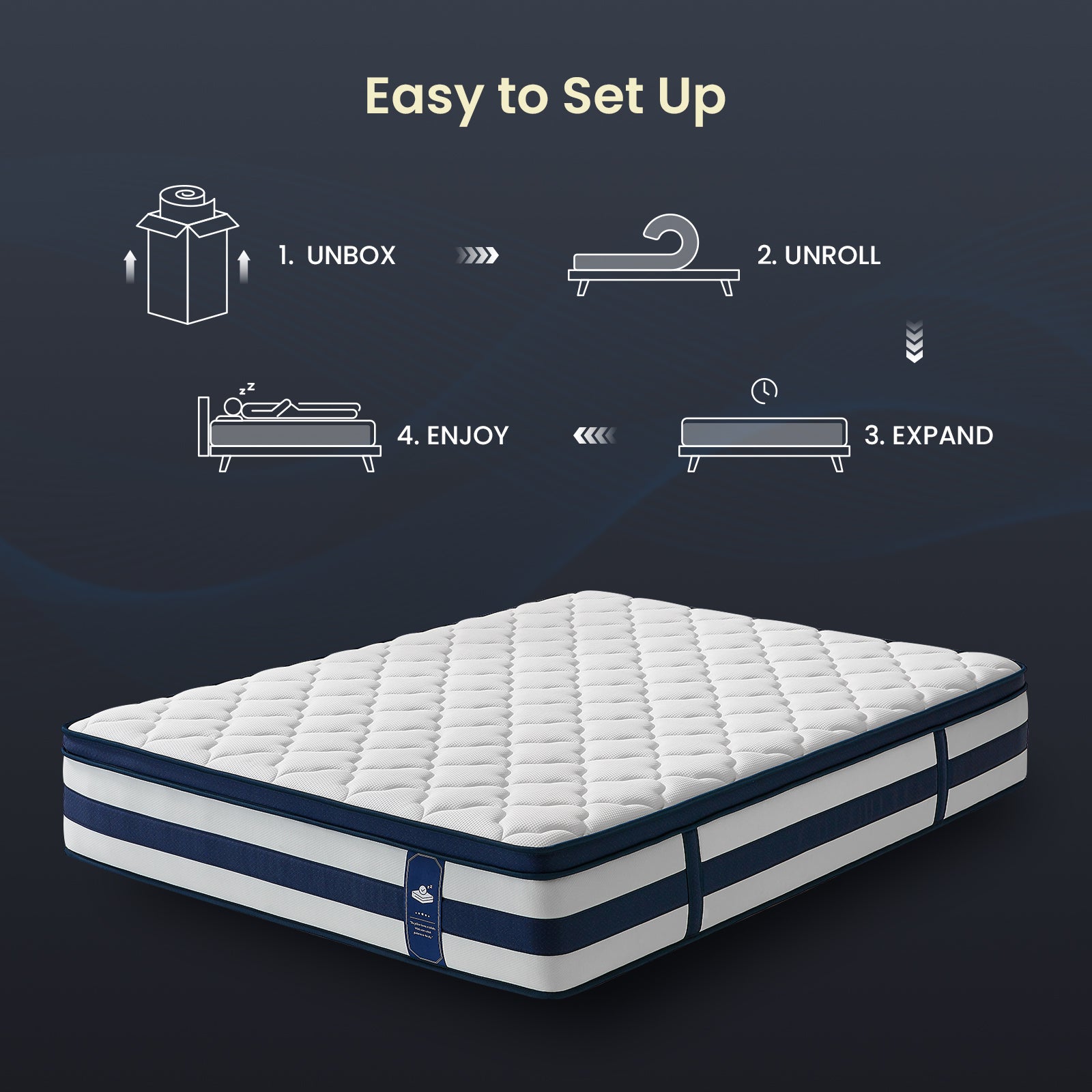 Vorbed 12 Inch Gel Memory Foam Sprung Hybrid Mattress