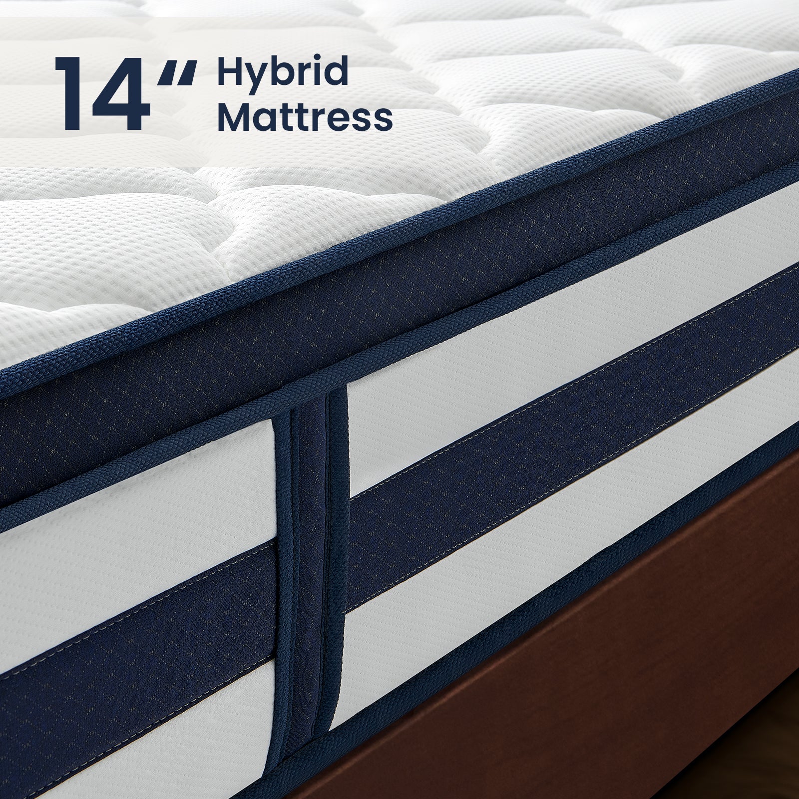 Vorbed 14 Inch Gel Memory Foam Sprung Hybrid Mattress