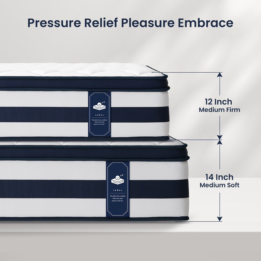 Vorbed 14 Inch Gel Memory Foam Sprung Hybrid Mattress