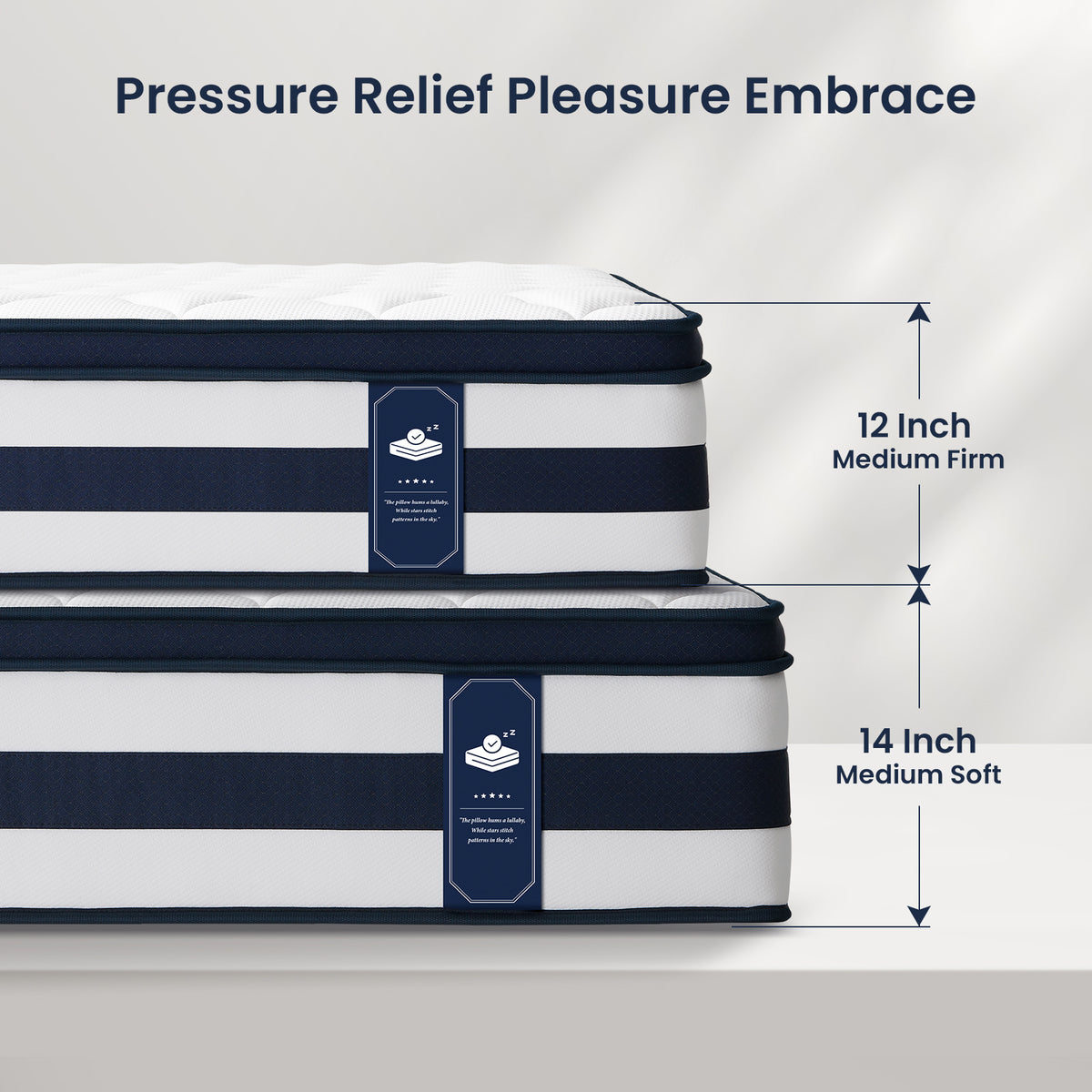 Vorbed 14 Inch Gel Memory Foam Sprung Hybrid Mattress