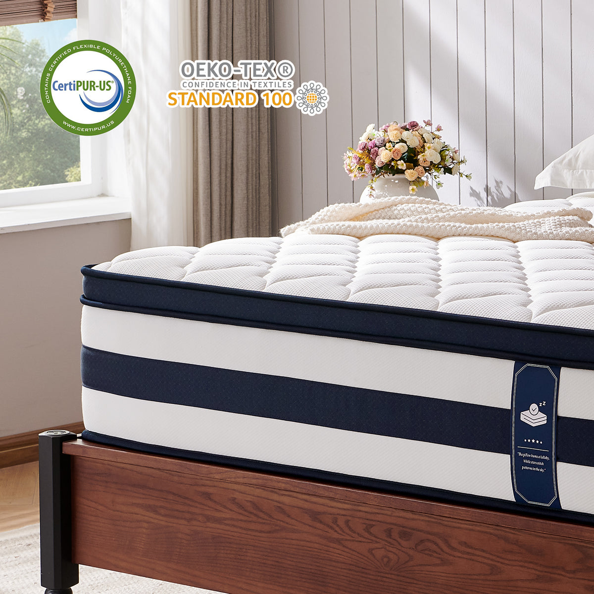 Vorbed 14 Inch Gel Memory Foam Sprung Hybrid Mattress