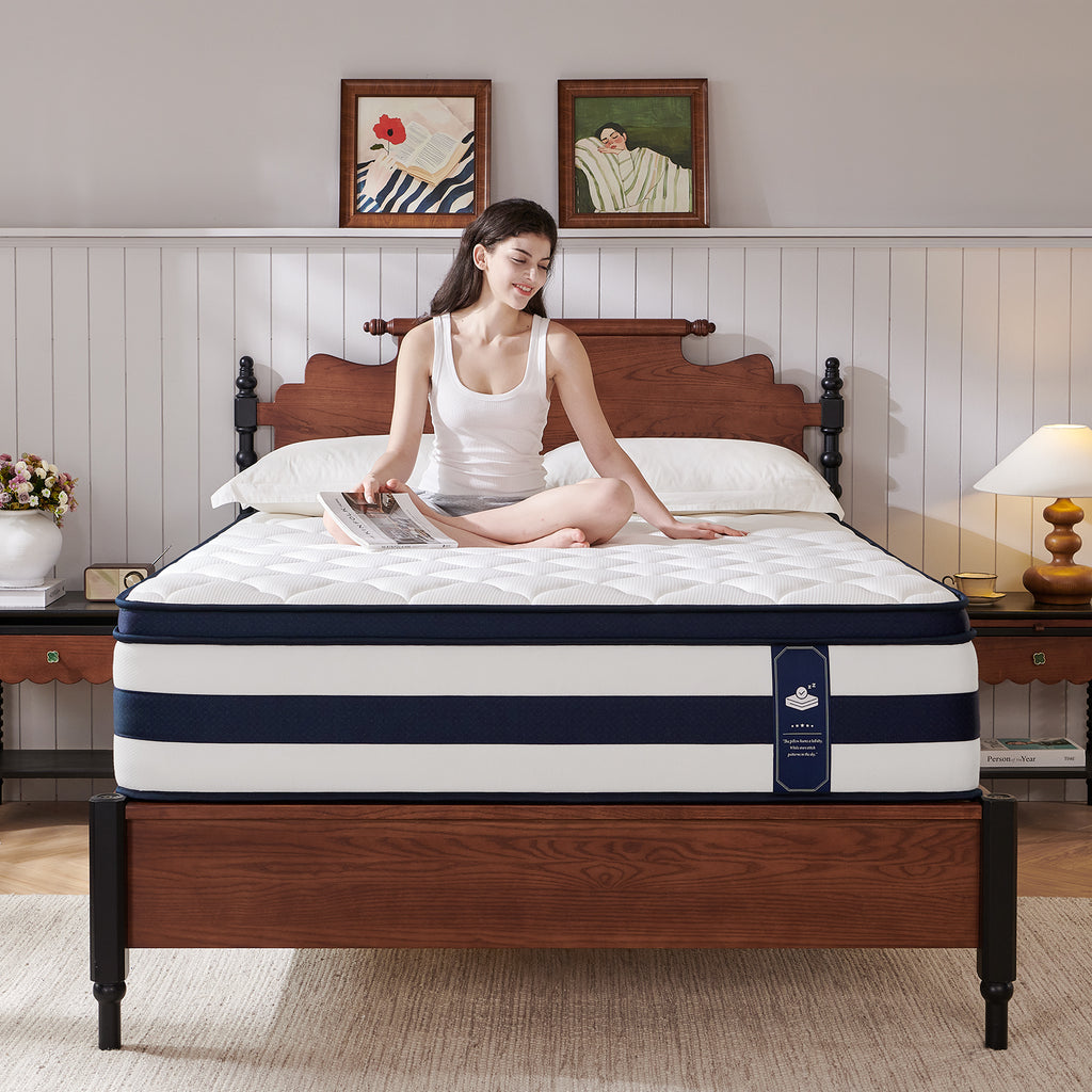 Vorbed 14 Inch Gel Memory Foam Sprung Hybrid Mattress